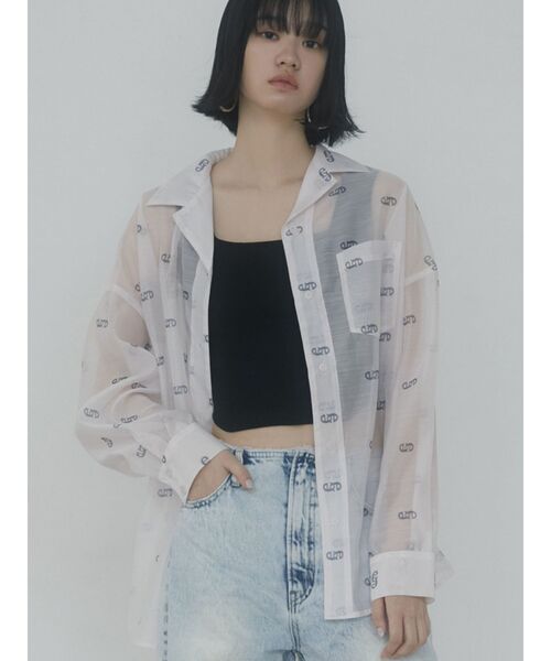 EMODA（エモダ）の「クロスeエアリーシャツ（シャツ/ブラウス・レディース・ホワイト/ブラック・FREE）」の8枚目の写真