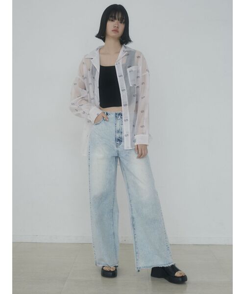 EMODA（エモダ）の「クロスeエアリーシャツ（シャツ/ブラウス・レディース・ホワイト/ブラック・FREE）」の10枚目の写真