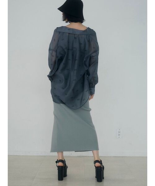 EMODA（エモダ）の「クロスeエアリーシャツ（シャツ/ブラウス・レディース・ホワイト/ブラック・FREE）」の15枚目の写真