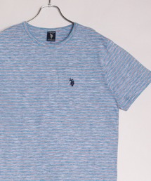 U.S POLO ASSN. ユーエスポロアッスン クルー ビッグサイズ ボーダー柄 半袖Tシャツ ポケット付