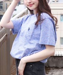 U.S POLO ASSN. ユーエスポロアッスン クルー ビッグサイズ ボーダー柄 半袖Tシャツ ポケット付