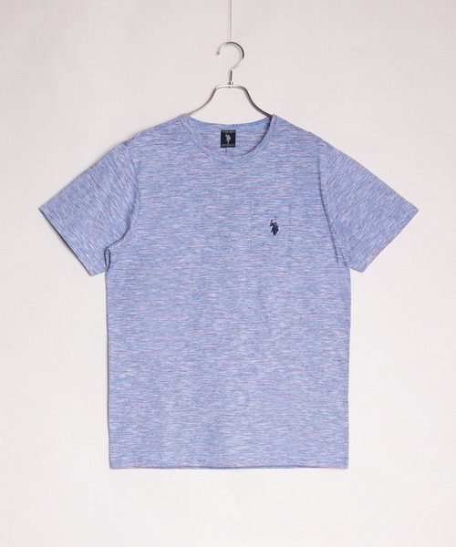 U.S. POLO ASSN.(ユーエスポロアッスン)の「U.S POLO ASSN. ユーエスポロアッスン クルー ビッグサイズ ボーダー柄 半袖Tシャツ ポケット付(Tシャツ/カットソー・メンズ・ブルー系その他/ブルー/イエロー・L/XL/M)」の16枚目の写真