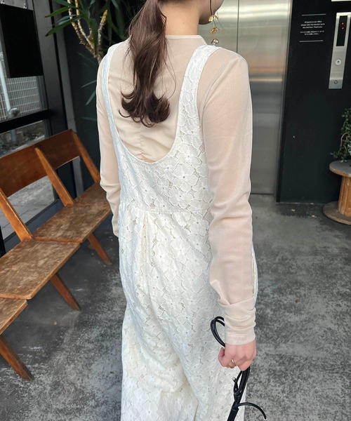 CAPRICIEUX LE'MAGE（カプリシューレマージュ）の「〈AgAwd/アガウド〉レースコンビネゾン（サロペット/オーバーオール・レディース・オフホワイト/ブラック・FREE）」の13枚目の写真