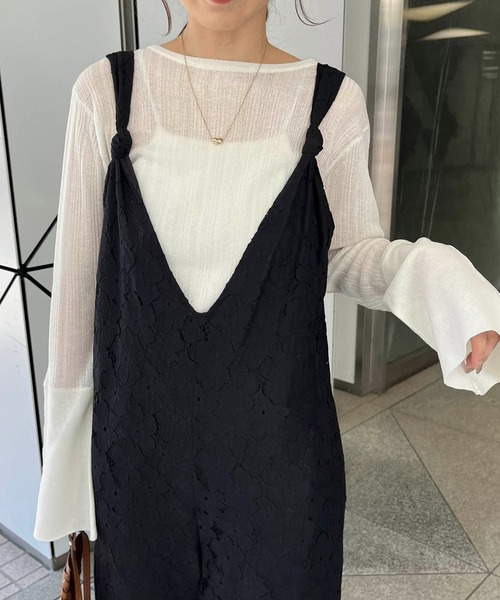 CAPRICIEUX LE'MAGE（カプリシューレマージュ）の「〈AgAwd/アガウド〉レースコンビネゾン（サロペット/オーバーオール・レディース・オフホワイト/ブラック・FREE）」の19枚目の写真