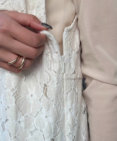 CAPRICIEUX LE'MAGE（カプリシューレマージュ）の「〈AgAwd/アガウド〉レースコンビネゾン（サロペット/オーバーオール・レディース・オフホワイト/ブラック・FREE）」の20枚目の写真