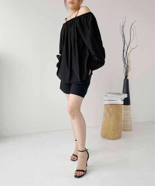 Meli rich（メリーリッチ）の「【セットアップ対応】コットンリネンセンタープレスハーフパンツ（その他パンツ・レディース・アイボリー/ブラック/ブラウン/ベージュ・MEDIUM）」の17枚目の写真