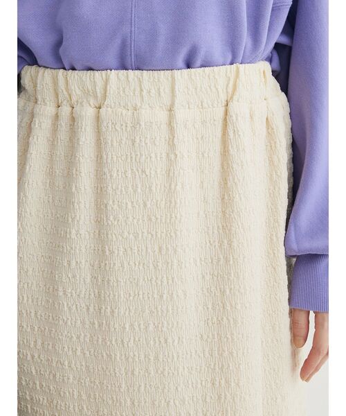 RAY CASSIN FAVORI（レイカズンフェバリ）の「・RAY　CASSIN　フクレジャカードナロースカート（スカート・レディース・ラベンダー/ブラック/アイボリー・FREE）」の5枚目の写真