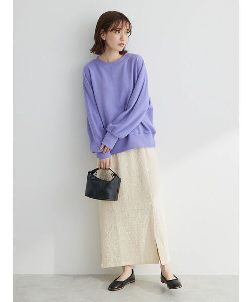 RAY CASSIN FAVORI（レイカズンフェバリ）の「・RAY　CASSIN　フクレジャカードナロースカート（スカート・レディース・ラベンダー/ブラック/アイボリー・FREE）」の7枚目の写真