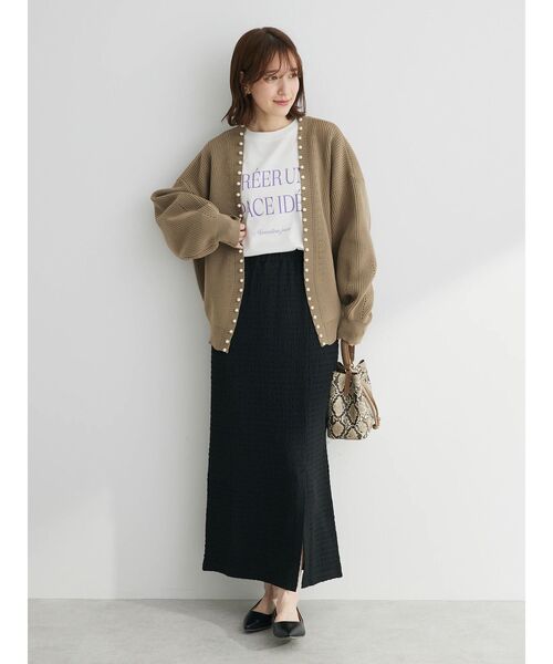 RAY CASSIN FAVORI（レイカズンフェバリ）の「・RAY　CASSIN　フクレジャカードナロースカート（スカート・レディース・ラベンダー/ブラック/アイボリー・FREE）」の10枚目の写真