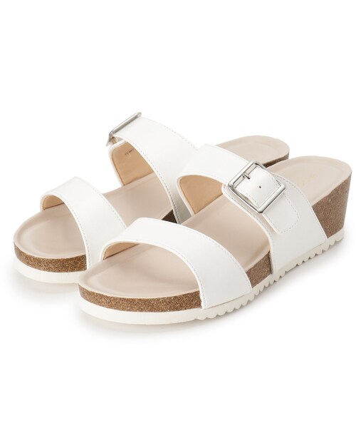 grove（グローブ）の「◆【足幅ゆったり】ワンバックルサンダル（サンダル・レディース・ライトベージュ/アイボリー/シルバー・25/35/45）」の7枚目の写真