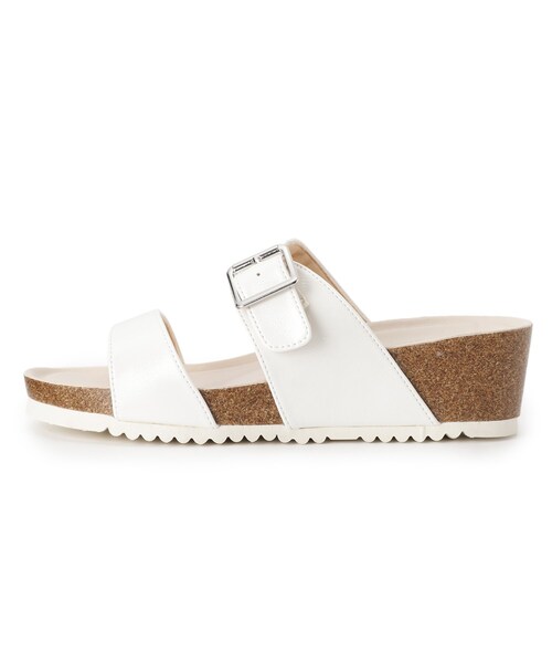 grove（グローブ）の「◆【足幅ゆったり】ワンバックルサンダル（サンダル・レディース・ライトベージュ/アイボリー/シルバー・25/35/45）」の5枚目の写真