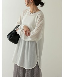Re:EDIT | オーバーサイズシアーロングTシャツ(Tシャツ/カットソー)
