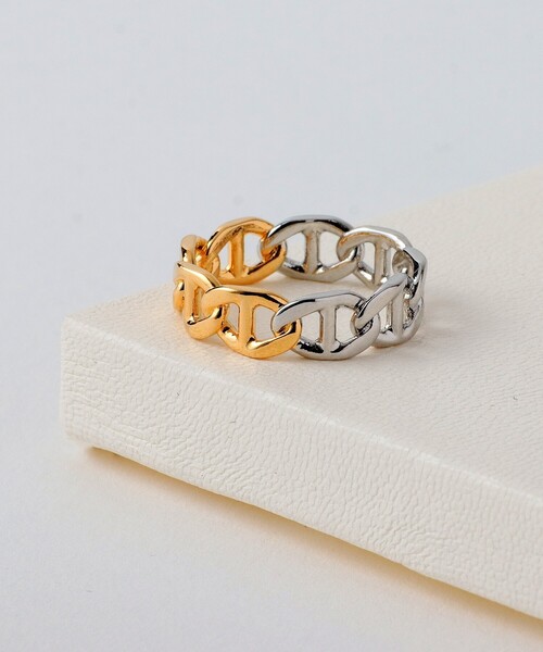 tk.TAKEO KIKUCHI（ティーケータケオキクチ）の「◆チェーンリング（リング・メンズ・シルバー/ゴールド/シルバー系/シルバー系2/ブラック系1/シルバー系1・13/17）」の6枚目の写真