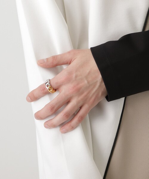 tk.TAKEO KIKUCHI（ティーケータケオキクチ）の「◆チェーンリング（リング・メンズ・シルバー/ゴールド/シルバー系/シルバー系2/ブラック系1/シルバー系1・13/17）」の17枚目の写真