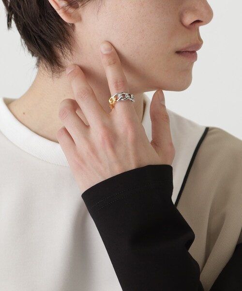 tk.TAKEO KIKUCHI（ティーケータケオキクチ）の「◆チェーンリング（リング・メンズ・シルバー/ゴールド/シルバー系/シルバー系2/ブラック系1/シルバー系1・13/17）」の18枚目の写真