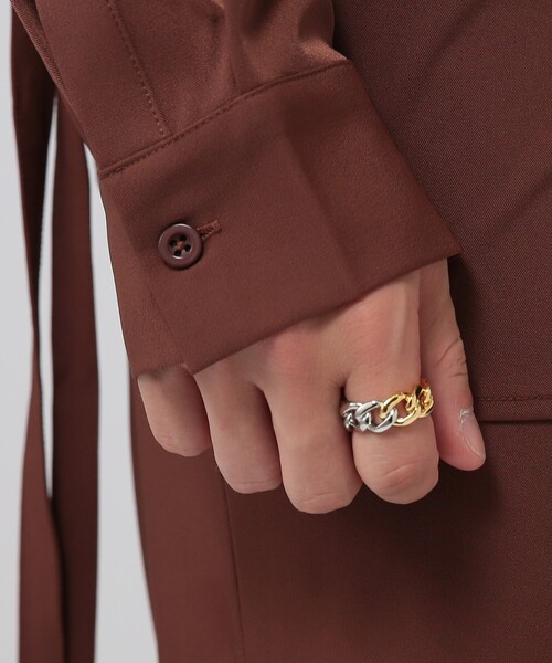 tk.TAKEO KIKUCHI（ティーケータケオキクチ）の「◆チェーンリング（リング・メンズ・シルバー/ゴールド/シルバー系/シルバー系2/ブラック系1/シルバー系1・13/17）」の19枚目の写真