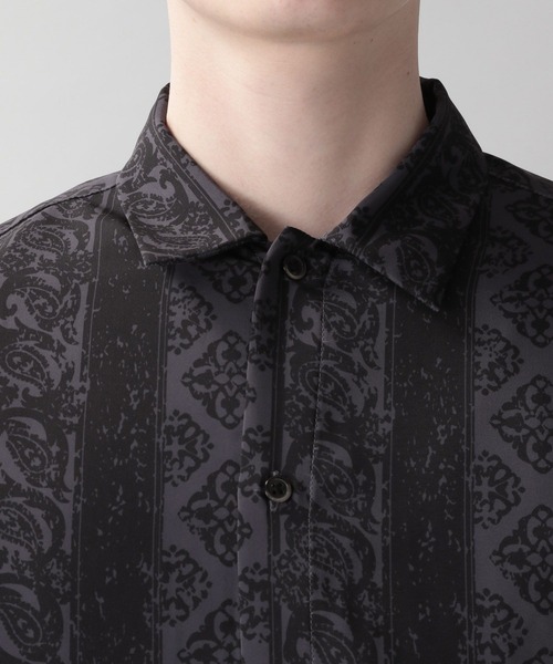 RAGEBLUE（レイジブルー）の「レトロ総柄プリントシャツ（シャツ/ブラウス・メンズ・ブラック/ホワイト系その他/ブラック系その他/ブラウン系その他/グリーン系その他/ベージュ/グリーン/ブラック系その他7・LARGE/MEDIUM）」の19枚目の写真