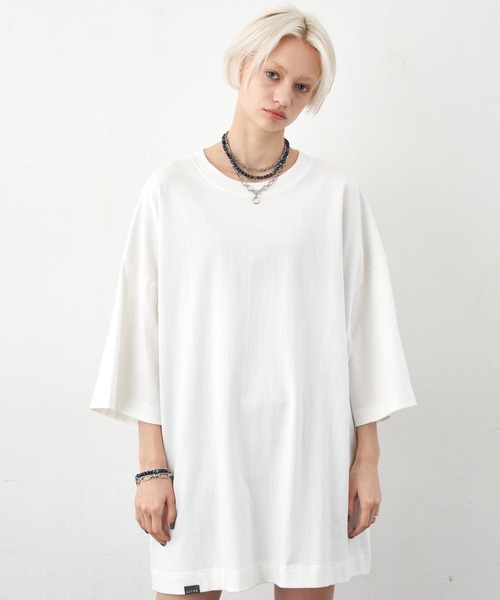 AIVER（アイバー）の「AIVER　16/-ウォッシュ天竺モンスターS/S TEE（Tシャツ/カットソー・メンズ・ブラック/チャコールグレー/ピンク/ホワイト・FREE）」の2枚目の写真