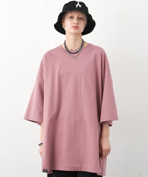 AIVER（アイバー）の「AIVER　16/-ウォッシュ天竺モンスターS/S TEE（Tシャツ/カットソー・メンズ・ブラック/チャコールグレー/ピンク/ホワイト・FREE）」の4枚目の写真