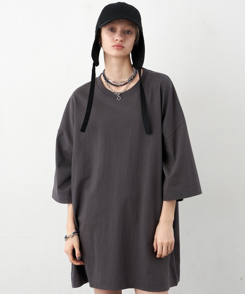 AIVER（アイバー）の「AIVER　16/-ウォッシュ天竺モンスターS/S TEE（Tシャツ/カットソー・メンズ・ブラック/チャコールグレー/ピンク/ホワイト・FREE）」の3枚目の写真