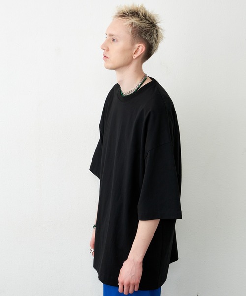 AIVER（アイバー）の「AIVER　16/-ウォッシュ天竺モンスターS/S TEE（Tシャツ/カットソー・メンズ・ブラック/チャコールグレー/ピンク/ホワイト・FREE）」の5枚目の写真