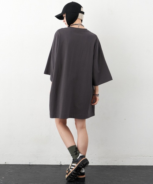 AIVER（アイバー）の「AIVER　16/-ウォッシュ天竺モンスターS/S TEE（Tシャツ/カットソー・メンズ・ブラック/チャコールグレー/ピンク/ホワイト・FREE）」の16枚目の写真