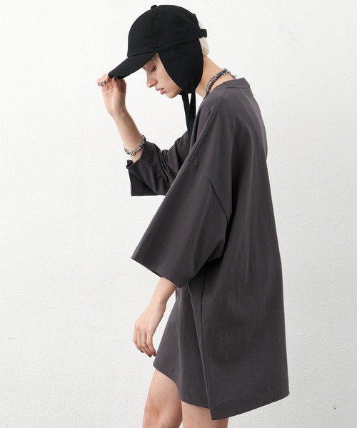 AIVER（アイバー）の「AIVER　16/-ウォッシュ天竺モンスターS/S TEE（Tシャツ/カットソー・メンズ・ブラック/チャコールグレー/ピンク/ホワイト・FREE）」の13枚目の写真