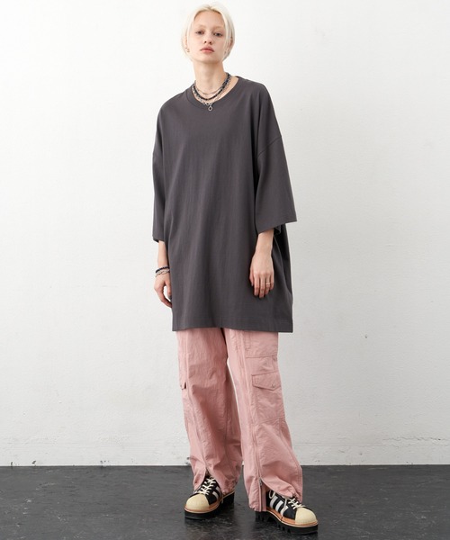 AIVER(アイバー)の「AIVER 16/-ウォッシュ天竺モンスターS/S TEE(Tシャツ/カットソー・メンズ・ブラック/チャコールグレー/ピンク/ホワイト・FREE)」の21枚目の写真