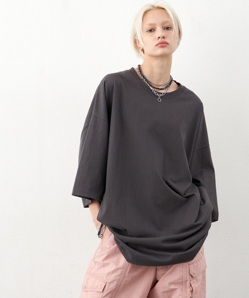 AIVER(アイバー)の「AIVER 16/-ウォッシュ天竺モンスターS/S TEE(Tシャツ/カットソー・メンズ・ブラック/チャコールグレー/ピンク/ホワイト・FREE)」の20枚目の写真