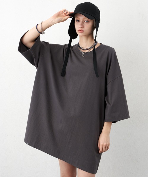 AIVER（アイバー）の「AIVER　16/-ウォッシュ天竺モンスターS/S TEE（Tシャツ/カットソー・メンズ・ブラック/チャコールグレー/ピンク/ホワイト・FREE）」の12枚目の写真