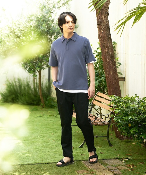 UNIIT(ユニット)の「【RACOOL/ラクール】ポロシャツ 接触冷感 ソフトタッチ ストレッチ 滑らか 快適 夏服 クールビズ レーヨン(ポロシャツ・メンズ・グリーン/ダークブルー/ホワイト/チャコールグレー・MEDIUM/LARGE/X-LARGE)」の19枚目の写真