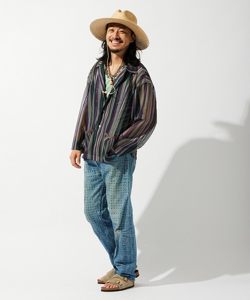 JOURNAL STANDARD（ジャーナルスタンダード）の「バルファレース ロングスリーブシャツ（シャツ/ブラウス・メンズ・ベージュ/ブラック系その他/ダークブルー/ラスタ・LARGE/MEDIUM）」の22枚目の写真