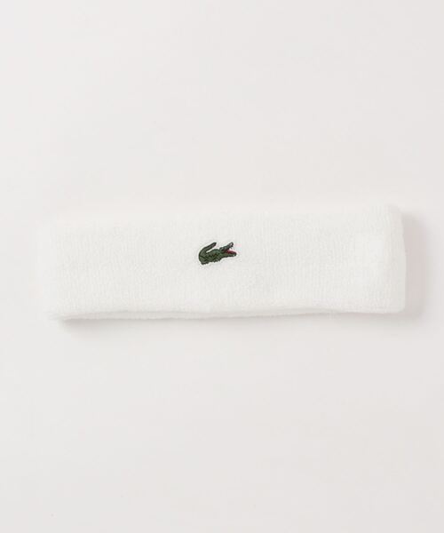 LACOSTE(ラコステ)の「【LACOSTE / ラコステ】ワンポイントヘアバンド(ヘアバンド・メンズ・ブラック/ホワイト・ONESIZE)」の1枚目の写真