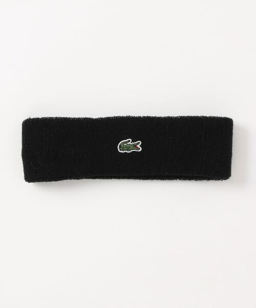 LACOSTE(ラコステ)の「【LACOSTE / ラコステ】ワンポイントヘアバンド(ヘアバンド・メンズ・ブラック/ホワイト・ONESIZE)」の2枚目の写真