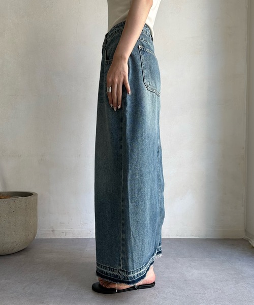 DouDou（ドゥドゥ）の「デニムタイトスカート（デニムスカート・レディース・ブルー・36/38）」の12枚目の写真