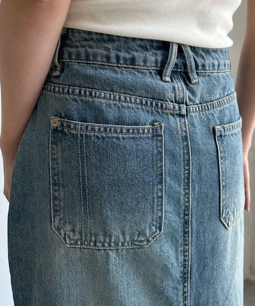 DouDou（ドゥドゥ）の「デニムタイトスカート（デニムスカート・レディース・ブルー・36/38）」の16枚目の写真