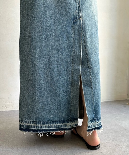 DouDou（ドゥドゥ）の「デニムタイトスカート（デニムスカート・レディース・ブルー・36/38）」の19枚目の写真