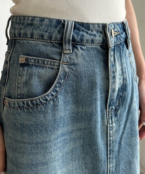 DouDou（ドゥドゥ）の「デニムタイトスカート（デニムスカート・レディース・ブルー・36/38）」の14枚目の写真