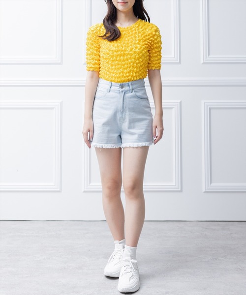 clear(クリア)の「デニムフリンジショートパンツ(デニムパンツ・レディース・ブラック/ライトブルー・S/M)」の16枚目の写真