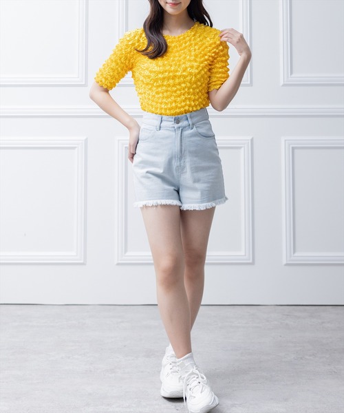 clear(クリア)の「デニムフリンジショートパンツ(デニムパンツ・レディース・ブラック/ライトブルー・S/M)」の17枚目の写真