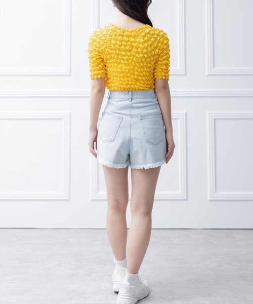 clear(クリア)の「デニムフリンジショートパンツ(デニムパンツ・レディース・ブラック/ライトブルー・S/M)」の19枚目の写真