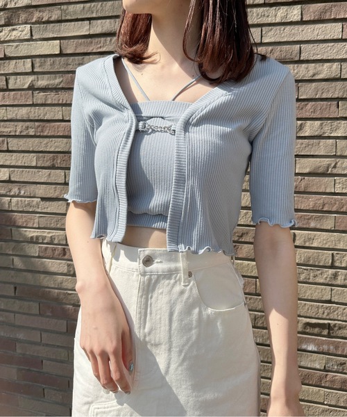 one way（ワンウェイ）の「アンサンブルテレコトップス（Tシャツ/カットソー・レディース・ピンク/ホワイト/ブラック/ブルー・FREE）」の4枚目の写真