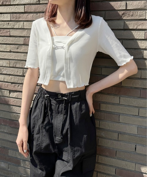 one way（ワンウェイ）の「アンサンブルテレコトップス（Tシャツ/カットソー・レディース・ピンク/ホワイト/ブラック/ブルー・FREE）」の7枚目の写真