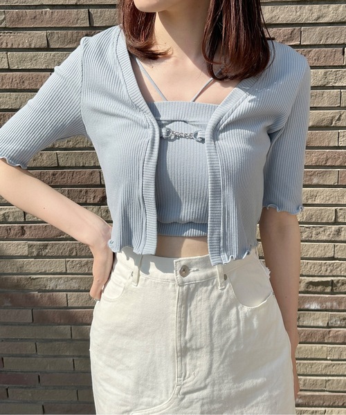 one way（ワンウェイ）の「アンサンブルテレコトップス（Tシャツ/カットソー・レディース・ピンク/ホワイト/ブラック/ブルー・FREE）」の15枚目の写真