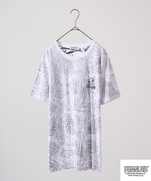 PEANUTS(ピーナッツ)の「PEANUTS スヌーピー スラブ 天竺 半袖Tシャツ(Tシャツ/カットソー・レディース・オレンジ/ブルーグリーン/レッド/ネイビー/カーキ/グレー・LL/M/L)」の1枚目の写真
