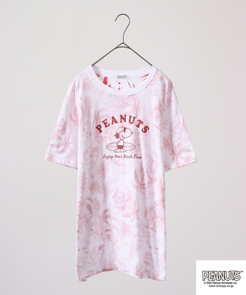PEANUTS(ピーナッツ)の「PEANUTS スヌーピー スラブ 天竺 半袖Tシャツ(Tシャツ/カットソー・レディース・オレンジ/ブルーグリーン/レッド/ネイビー/カーキ/グレー・LL/M/L)」の5枚目の写真