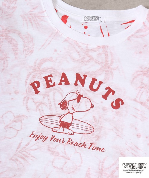 PEANUTS(ピーナッツ)の「PEANUTS スヌーピー スラブ 天竺 半袖Tシャツ(Tシャツ/カットソー・レディース・オレンジ/ブルーグリーン/レッド/ネイビー/カーキ/グレー・LL/M/L)」の10枚目の写真