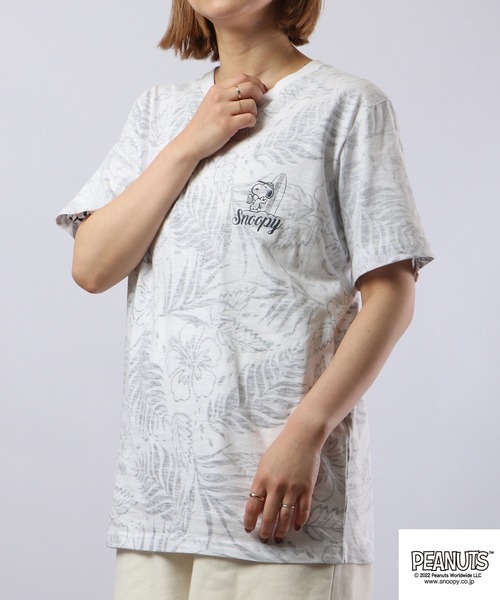 PEANUTS(ピーナッツ)の「PEANUTS スヌーピー スラブ 天竺 半袖Tシャツ(Tシャツ/カットソー・レディース・オレンジ/ブルーグリーン/レッド/ネイビー/カーキ/グレー・LL/M/L)」の15枚目の写真