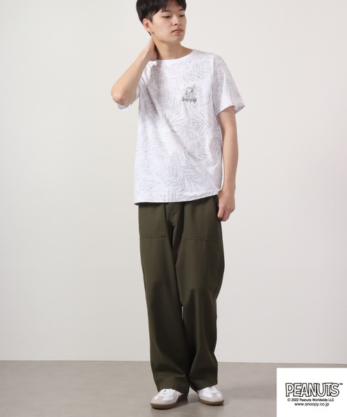PEANUTS(ピーナッツ)の「PEANUTS スヌーピー スラブ 天竺 半袖Tシャツ(Tシャツ/カットソー・レディース・オレンジ/ブルーグリーン/レッド/ネイビー/カーキ/グレー・LL/M/L)」の19枚目の写真
