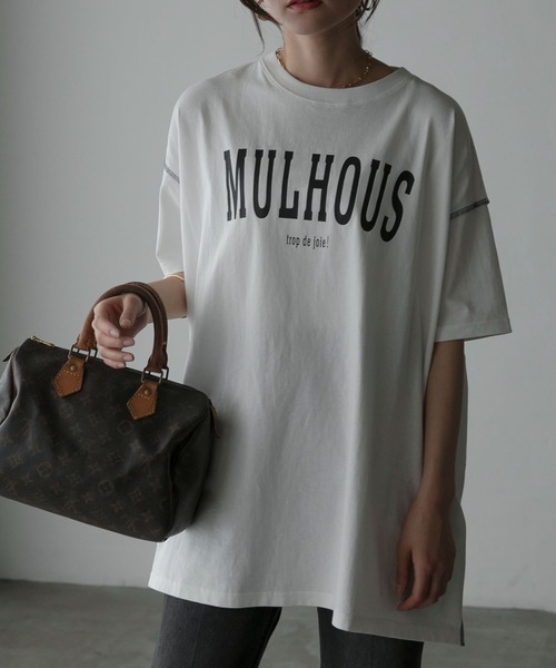 Anss.me(アンスミー)の「【Anss.me】配色アウトロックエンブレムカレッジプリントTシャツ(Tシャツ/カットソー・レディース・ホワイト系1/ホワイト系2/グレー系2/アイボリー系2/アイボリー系1/ネイビー系1/ブラック系1・FREE)」の16枚目の写真